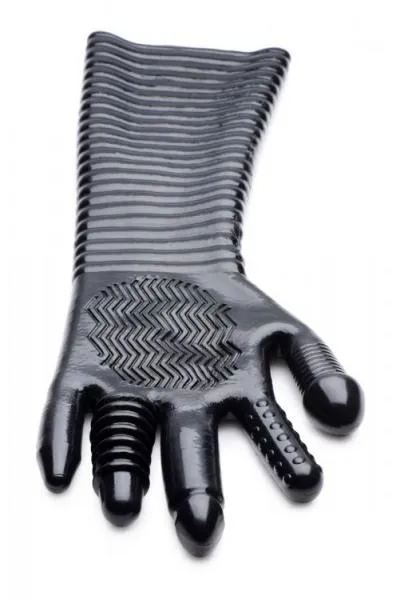 Anal Pleasure Fister Extra Long Textured Fisting Glove Black Master Series Anal Pleasure Fister Extra Long Textured Fisting Glove Black Master Series
