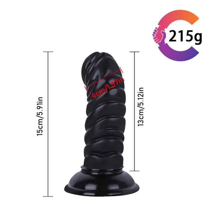 Anal MD MD 59 Thread Dildo Anal Plug Black