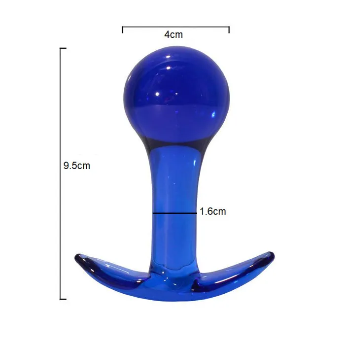SexyPlay Blue Elves Crystal Glass Anal Plug Bubble Edition Anal