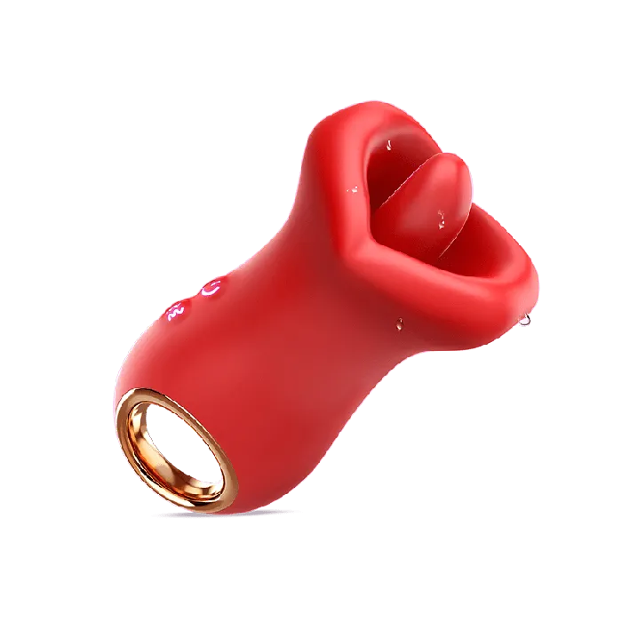 Lovebirdvibe Vibrators Slick 3 in 1 Kissing and Licking Female Vibrator Sex Toy