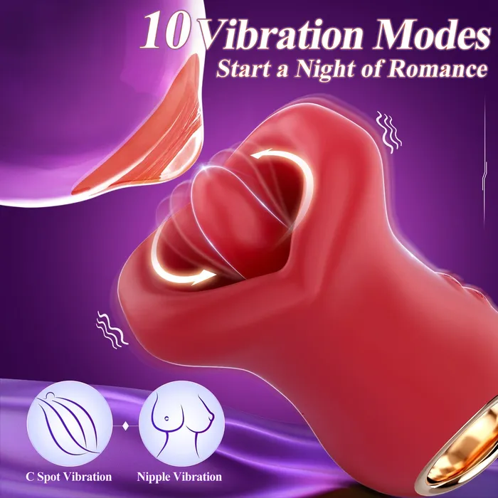 Lovebirdvibe Vibrators Slick 3 in 1 Kissing and Licking Female Vibrator Sex Toy Lovebirdvibe Vibrators Slick 3 in 1 Kissing and Licking Female Vibrator Sex Toy
