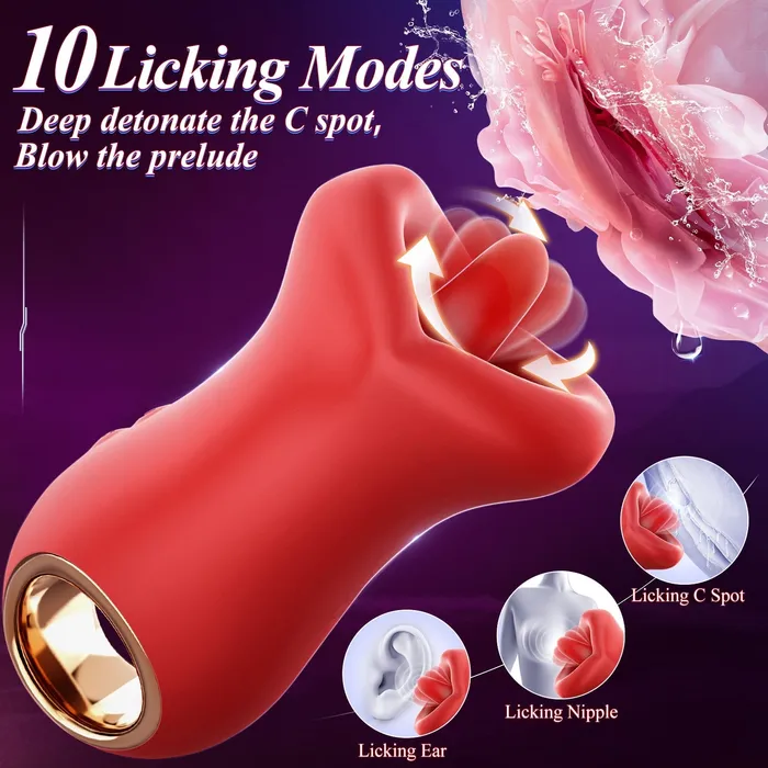 Lovebirdvibe Vibrators Slick 3 in 1 Kissing and Licking Female Vibrator Sex Toy Lovebirdvibe Vibrators Slick 3 in 1 Kissing and Licking Female Vibrator Sex Toy