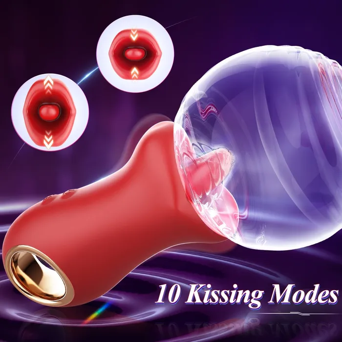 Lovebirdvibe Vibrators Slick 3 in 1 Kissing and Licking Female Vibrator Sex Toy Lovebirdvibe Vibrators Slick 3 in 1 Kissing and Licking Female Vibrator Sex Toy