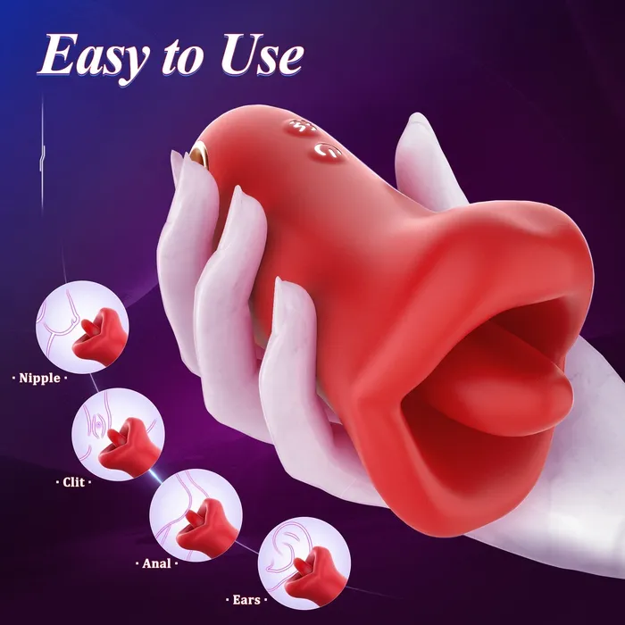 Lovebirdvibe Vibrators Slick 3 in 1 Kissing and Licking Female Vibrator Sex Toy Lovebirdvibe Vibrators Slick 3 in 1 Kissing and Licking Female Vibrator Sex Toy