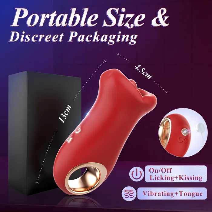 Lovebirdvibe Vibrators Slick 3 in 1 Kissing and Licking Female Vibrator Sex Toy Lovebirdvibe Vibrators Slick 3 in 1 Kissing and Licking Female Vibrator Sex Toy