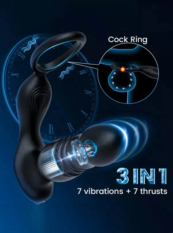 Prostate Massager 7 Modes Vibrating Thrusting Wireless Remote Control babysexlover Anal