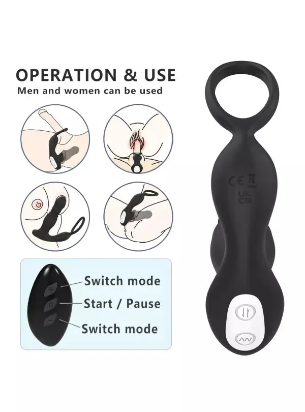 Prostate Massager 7 Modes Vibrating Thrusting Wireless Remote Control babysexlover Anal