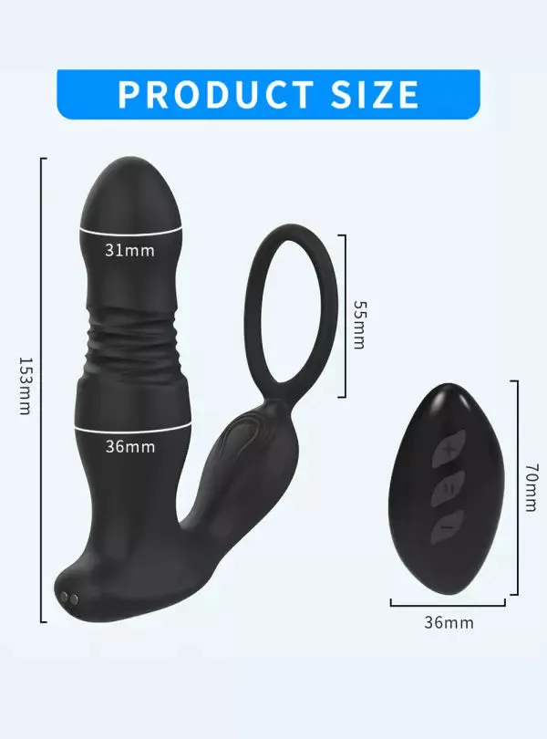 Prostate Massager 7 Modes Vibrating Thrusting Wireless Remote Control babysexlover Anal