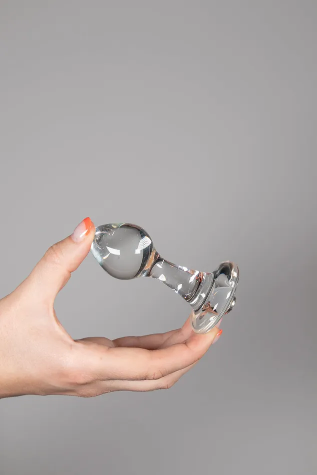 Crystal Delights White Heart Butt Plug Posmo Anal