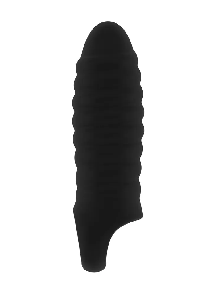 No36 Stretchy Thick Penis Extension Black Shots America Male Sex Toys