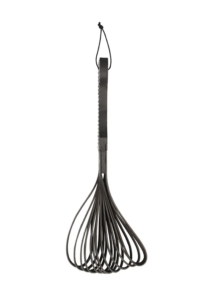 Shots America Restraints Wooden Handle Belt Whip Flogger Leather Black