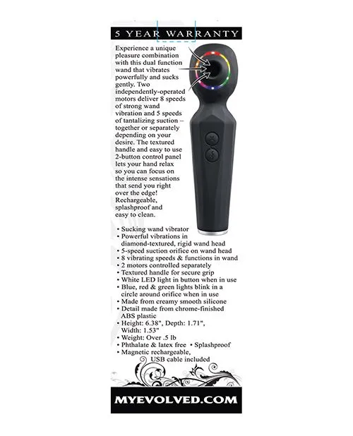 Female Sex Toys Zero Tolerance Rainbow Sucker Rechargeable Silicone Wand Vibrator
