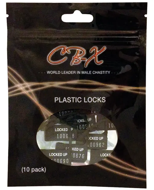 Male Sex Toys AL Enterprises Plastic Cock Cage Lock Pack of 10