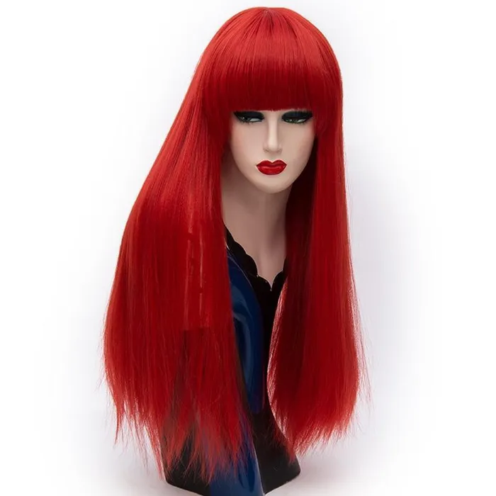 CHASTITY CAGE CO Female Sex Toys 22 Inches Long Straight Wig with Bangs