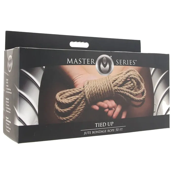 Couples pink cherry XR Brands Master Series Tied Up Jute Bondage Rope 50 Foot Couples pink cherry XR Brands Master Series Tied Up Jute Bondage Rope 50 Foot