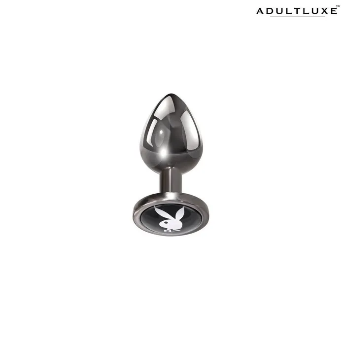Evolved Novelties Anal Playboy Tux Small Metallic Glass Butt Plug