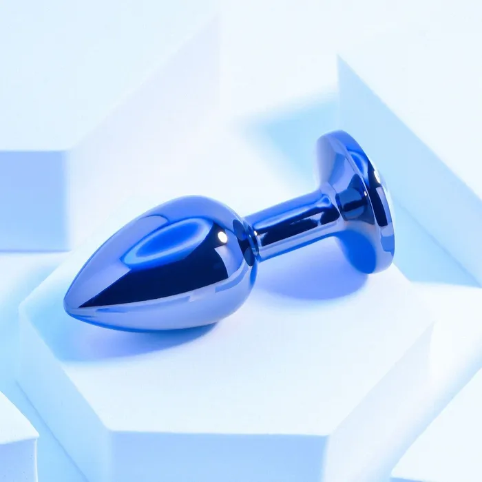 Evolved Novelties Anal Playboy Tux Small Metallic Glass Butt Plug
