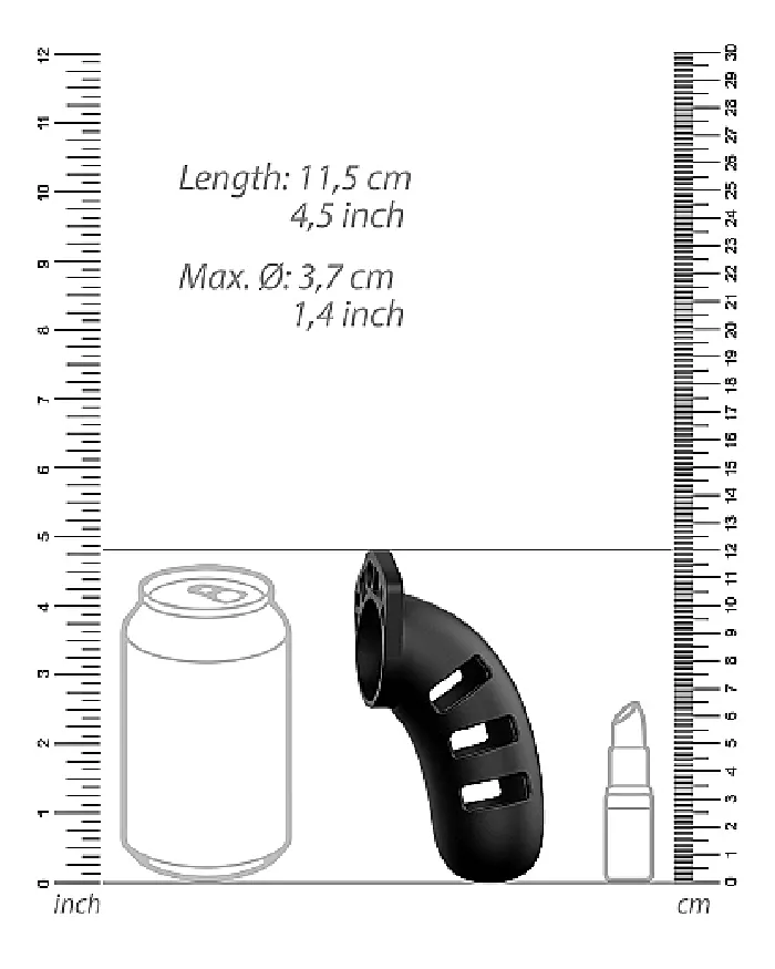 Shots Male Sex Toys Shots Man Cage Model 21 Chastity 45 inch Silicone Cock Cage