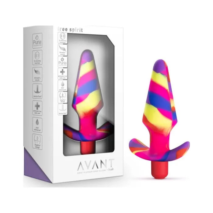 Avant Anal Free Spirit Scarlet Vibration Butt Plug Rainbow Avant