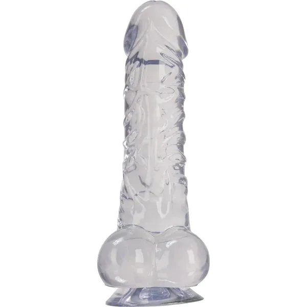 Dildos NMC NMC LUXY 7 inch Clear Stone Series Realistic Dildo with Balls and Suction Cup