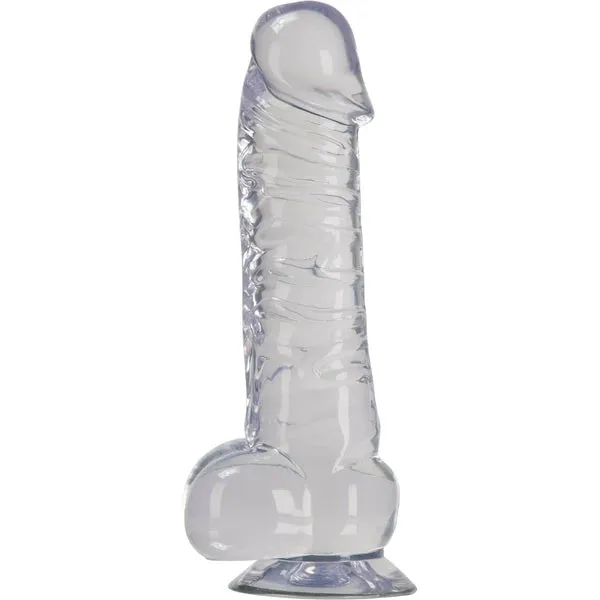 Dildos NMC NMC LUXY 7 inch Clear Stone Series Realistic Dildo with Balls and Suction Cup