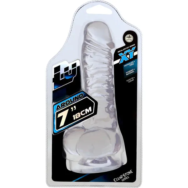 Dildos NMC NMC LUXY 7 inch Clear Stone Series Realistic Dildo with Balls and Suction Cup