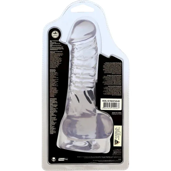 Dildos NMC NMC LUXY 7 inch Clear Stone Series Realistic Dildo with Balls and Suction Cup