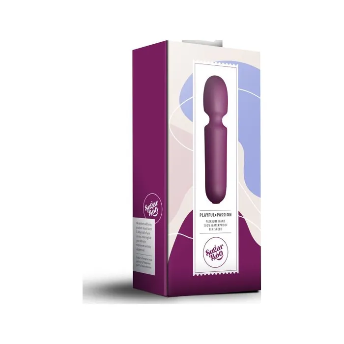 SugarBoo Playful Passion Wand Vibe Burgundy Burgundy Rocks Off Vibrators