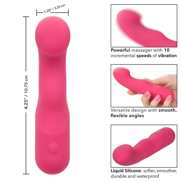 Vibrators CalExotics Liquid Silicone Pixies Curvy Pink