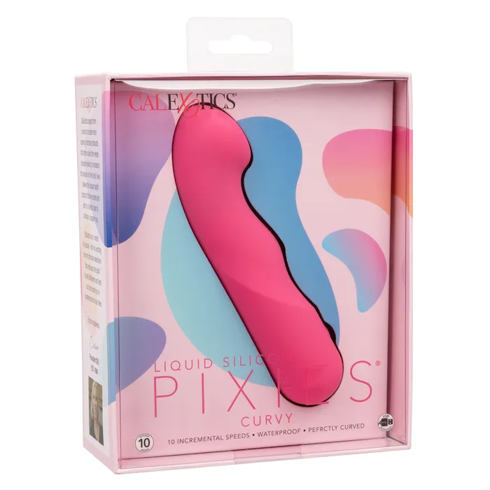 Vibrators CalExotics Liquid Silicone Pixies Curvy Pink