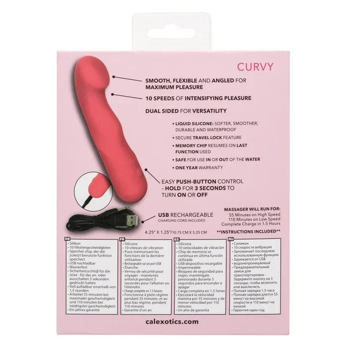 Vibrators CalExotics Liquid Silicone Pixies Curvy Pink