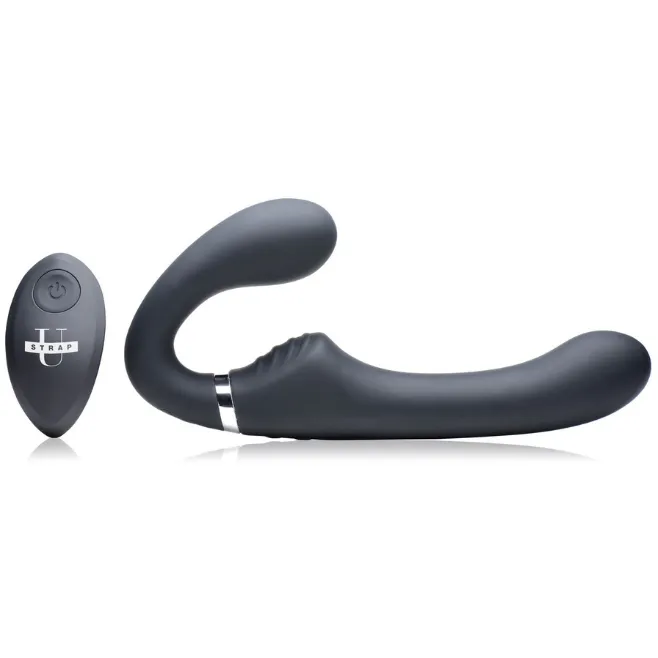 XR Brands Strap U Female Sex Toys 10x Mighty Rider Vibrating Strapless Strapon Black XR Brands Strap U Female Sex Toys 10x Mighty Rider Vibrating Strapless Strapon Black