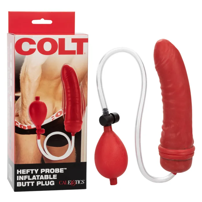 Anal CalExotics Colt Hefty Probe Inflatable Butt Plug Red