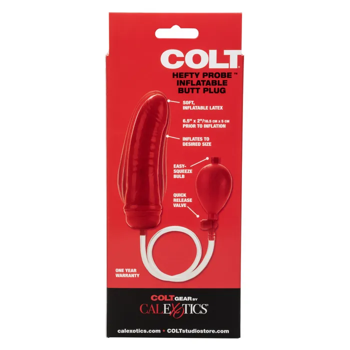 Anal CalExotics Colt Hefty Probe Inflatable Butt Plug Red