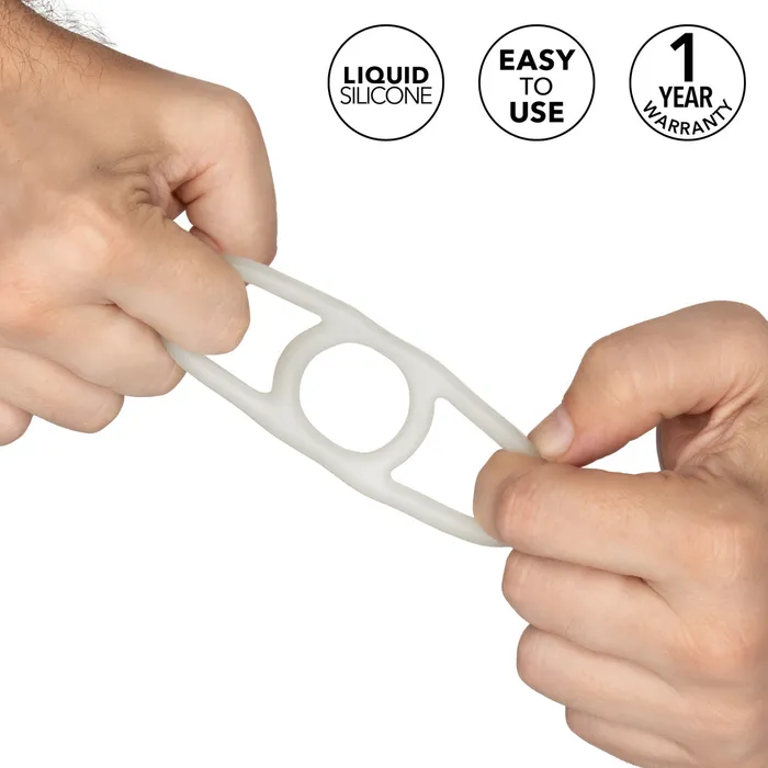 CalExotics Male Sex Toys Alpha Liquid Silicone Commander Ring Natural