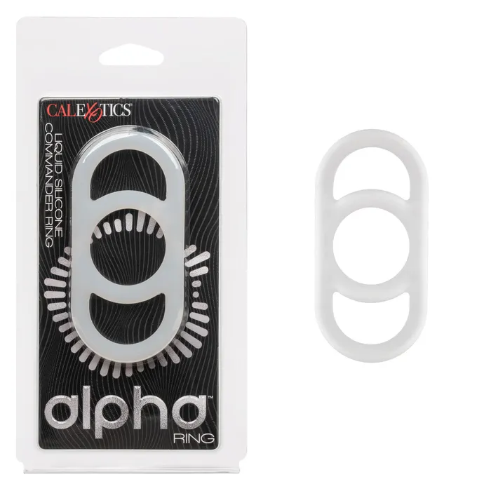 CalExotics Male Sex Toys Alpha Liquid Silicone Commander Ring Natural