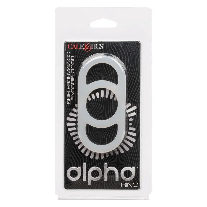 CalExotics Male Sex Toys Alpha Liquid Silicone Commander Ring Natural