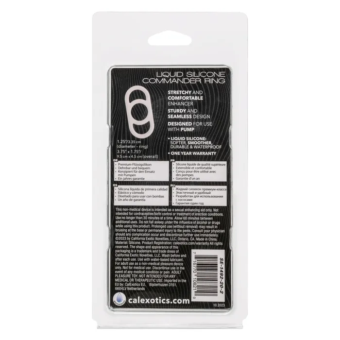 CalExotics Male Sex Toys Alpha Liquid Silicone Commander Ring Natural