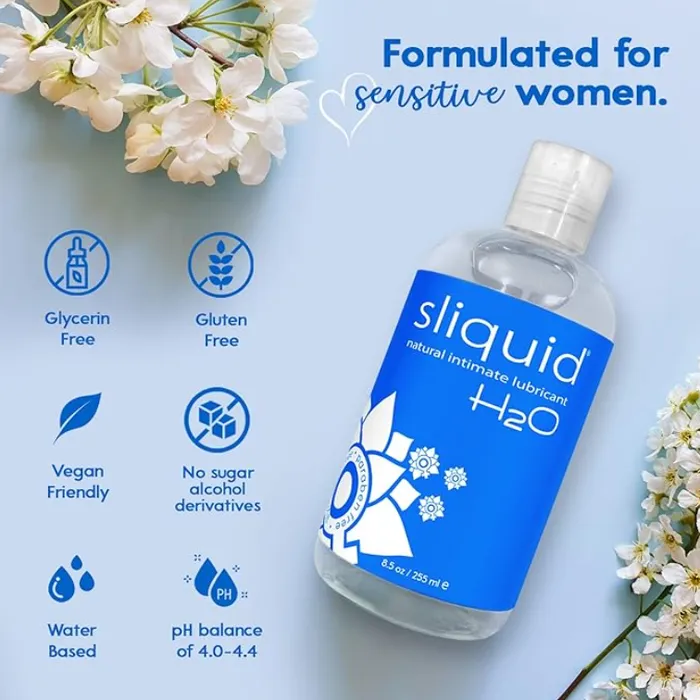 Lubricants Sliquid Naturals H2O Intimate Water Based Lubricant Glycerine And Paraben Free 255ml FRISKY BUSINESS SG