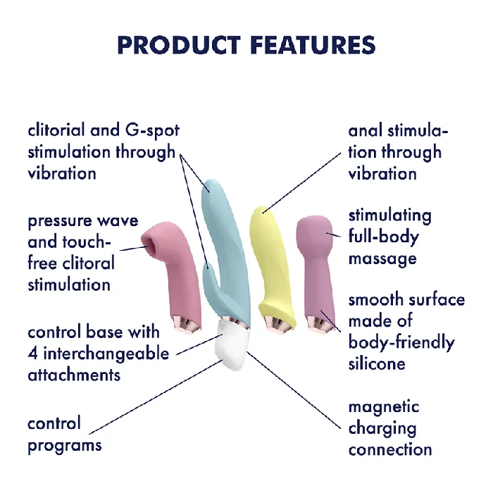 Satisfyer Vibrators Satisfyer Marvelous Four Assorted Air Pulse Vibrator Set