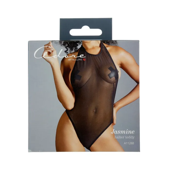 Adore By Allure Jasmine Halter Teddy Black OS Allure Anal