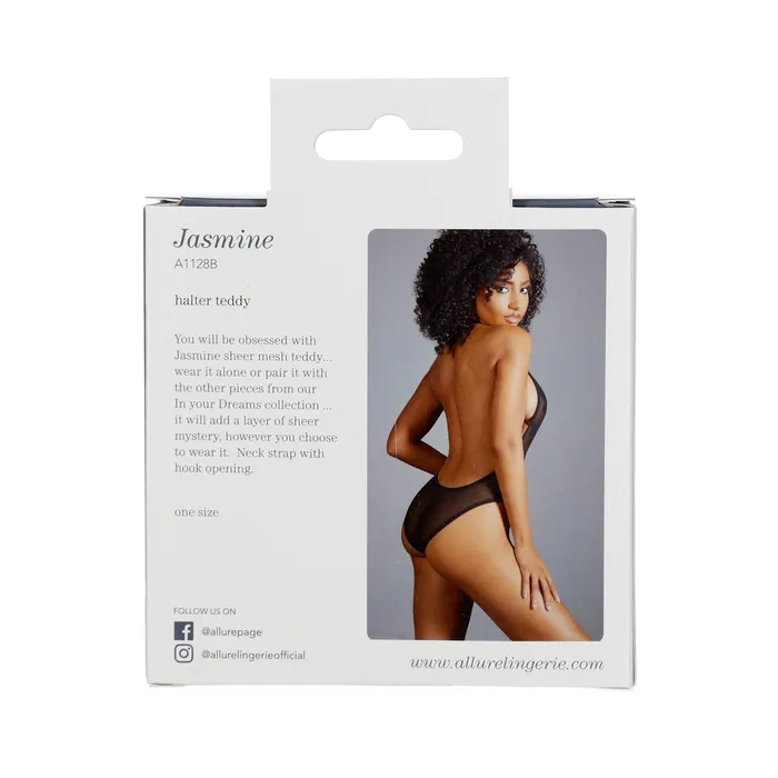 Adore By Allure Jasmine Halter Teddy Black OS Allure Anal