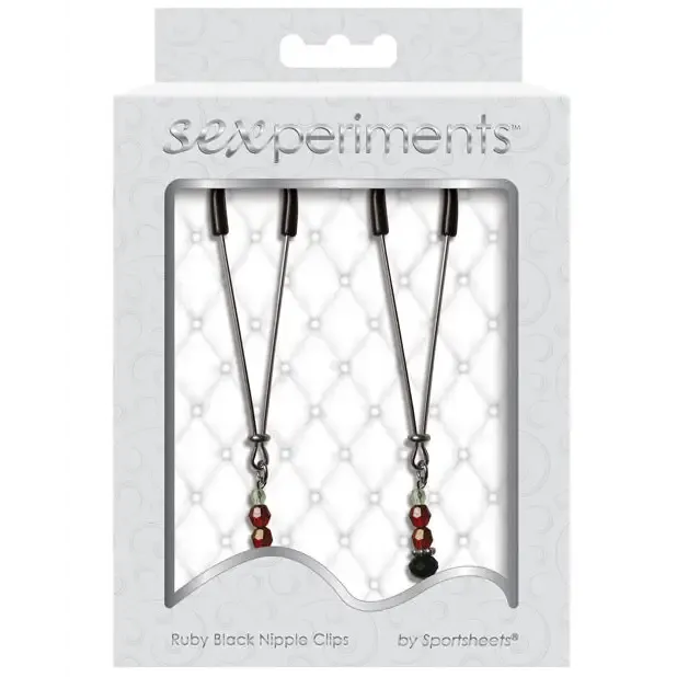Anal Sex Mischief Sportsheet Ruby Black Nipple Jewelry