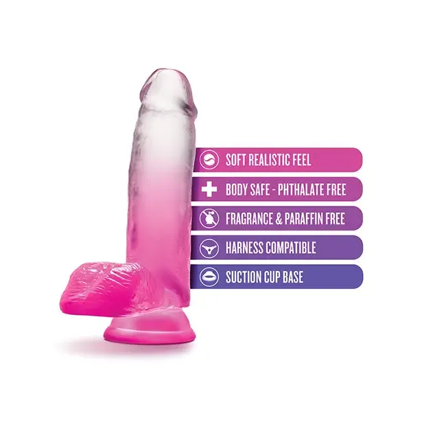 Blush Blush B Yours Sugar Magnolia 7 in Dildo with Balls Suction Cup Fuchsia Dildos Blush Blush B Yours Sugar Magnolia 7 in Dildo with Balls Suction Cup Fuchsia Dildos