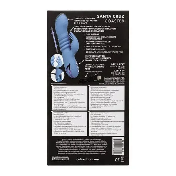 California Dreaming Santa Cruz Coaster Blue CalExotics Vibrators