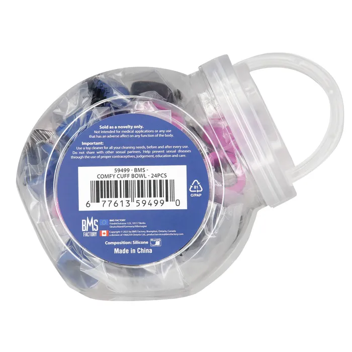 Female Sex Toys BMS Enterprises BMS Silicone Comfy Cuff Bowl Assorted Colours 24 pcs