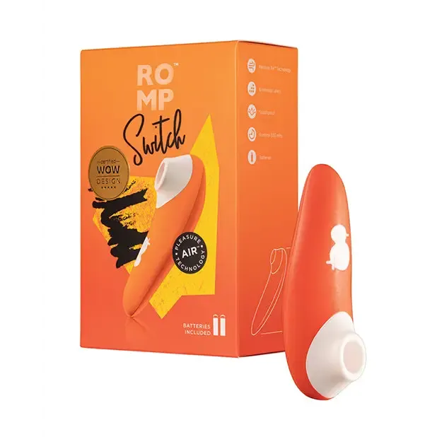 Female Sex Toys ROMP ROMP Switch Orange Silicone Pleasure Air Clitoral Vibrator Female Sex Toys ROMP ROMP Switch Orange Silicone Pleasure Air Clitoral Vibrator