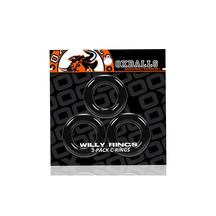Oxballs Willy Rings Cock Rings 3 Pack Black Oxballs Dildos