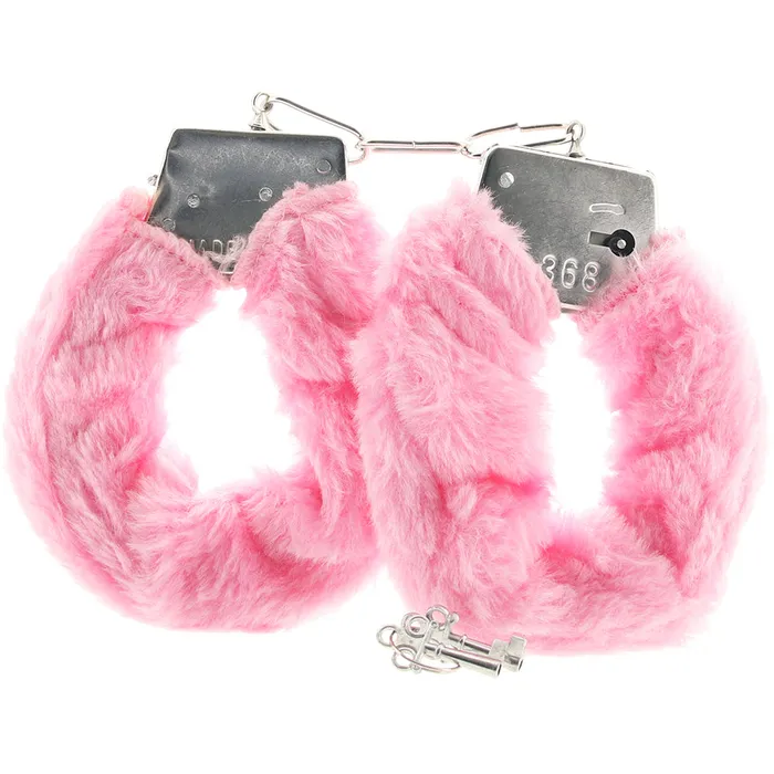 Playful Furry Cuffs with Keys in Pink CalExotics Vibrators