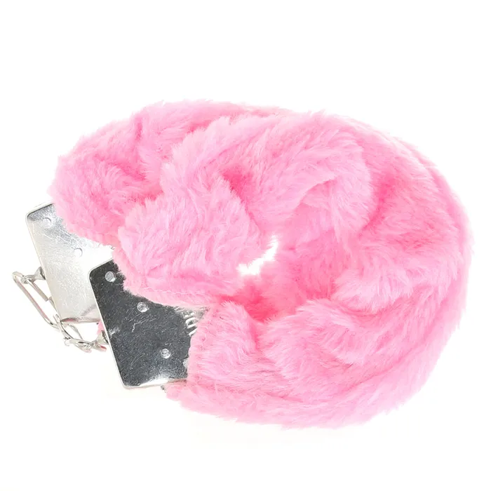 Playful Furry Cuffs with Keys in Pink CalExotics Vibrators Playful Furry Cuffs with Keys in Pink CalExotics Vibrators